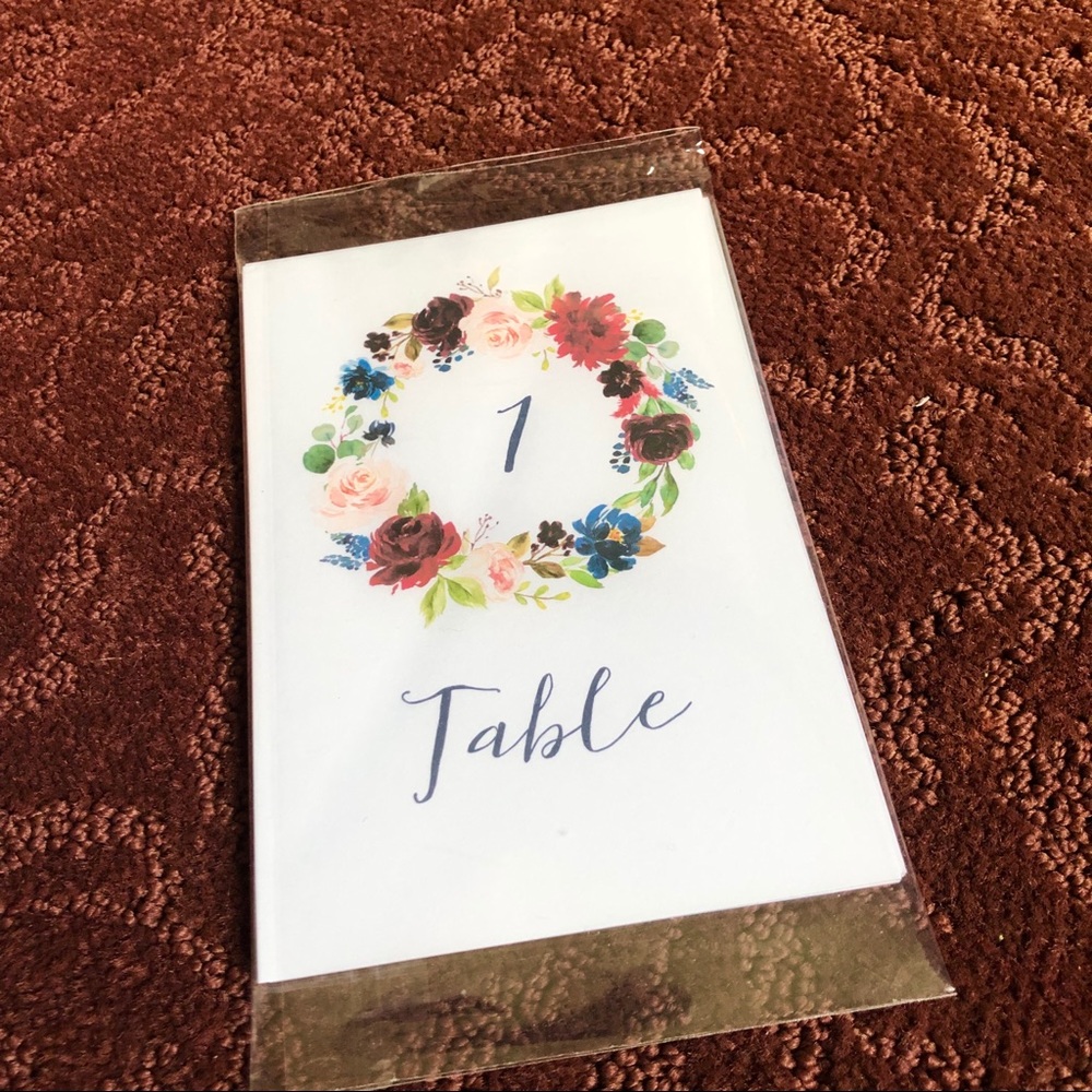 Table Numbers - Thick Cardstock 4x6